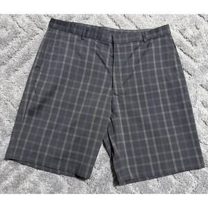 Walter Hagen Golf Shorts Size W38 Black/White Check Stretch Preppy New
